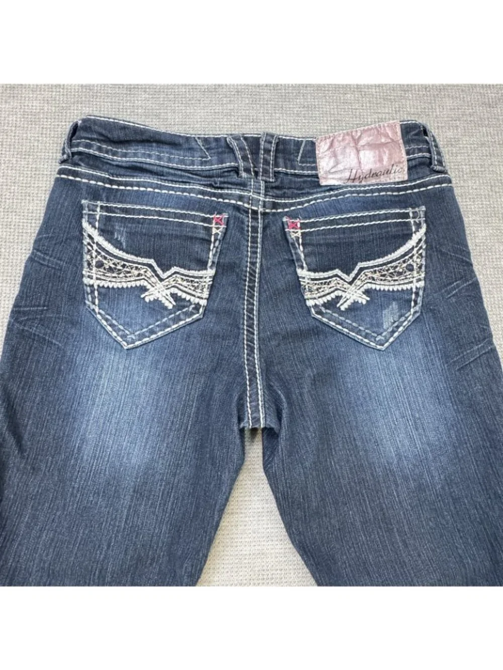 Hydraulic Gramercy Denim Capri Jeans Womens Sz 5/6 Blue Low Rise Dual Stitching